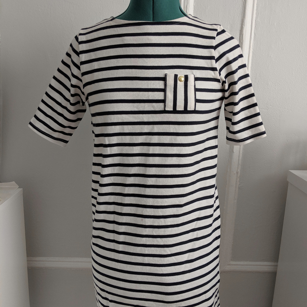 French nautical stripe dress by Petit Bateau